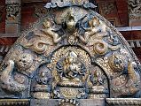 16 Kathmandu Valley Sankhu Vajrayogini 2-Roofed Temple Gilded Torana With Tantric Form of Amitabha Flanked By Prajnaparamita And Avalokiteshvara 